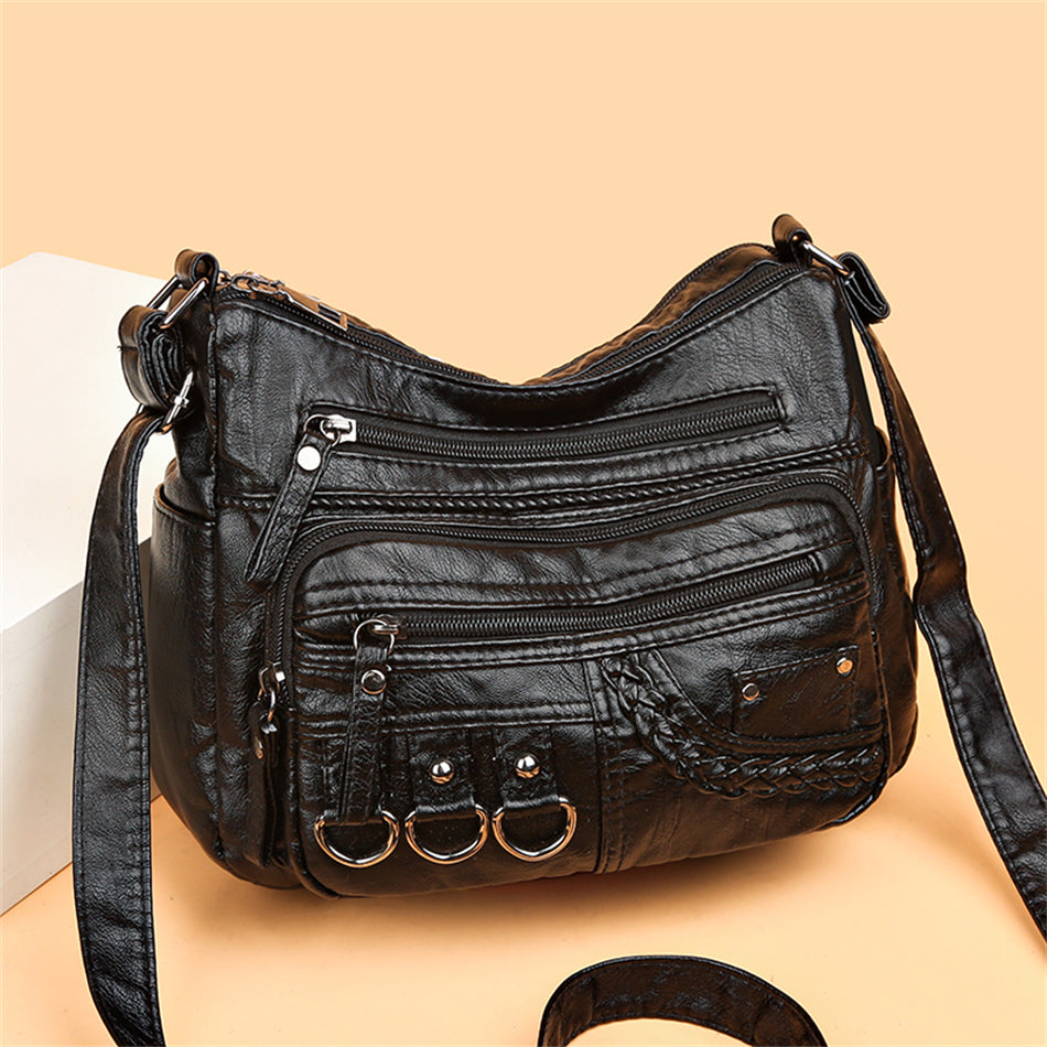 Vintage Leren Dameshandtas – Isabella
