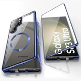 Metall Aluminiumlegering 360 Hoes met Veiligheidsvergrendeling voor Samsung Galaxy S24-S23 Serie
