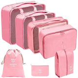 PackWunder Reisorganizerset 7/8/9/10-delig | Vouwbare koffer-organizer | Voor kleding, schoenen & accessoires