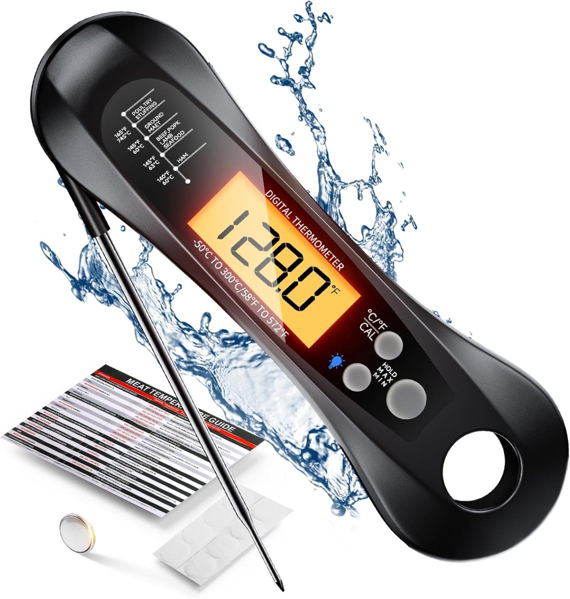 GrillMaster – Digitale directe vleesthermometer met nauwkeurige temperatuurcontrole