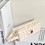 Kawaii geborduurde etui met kersenprint | Pennenzak | Japanse opbergcase voor schoolbenodigdheden
