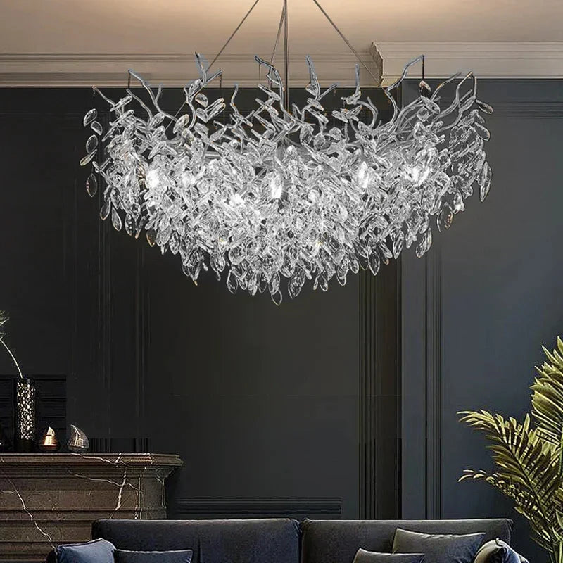 Aurelia luxe kristallen kroonluchter - Elegant ontwerp met takken en bladeren