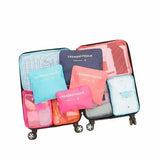 ReiseLina Kofferorganizer Set | 6-delig | Waterdicht & Ruimtebesparend | Van Oxford-stof