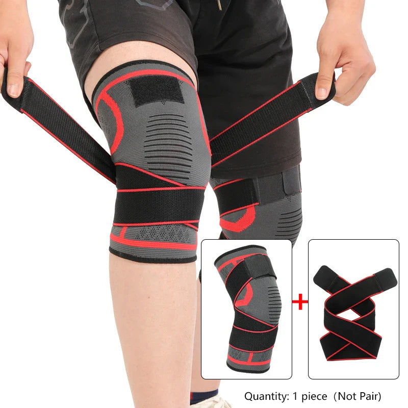Kniebeschermer Nylon Sportbrace Compressie | Kniebrace | Knie Ondersteuning voor Fitness, Hardlopen & Sport