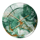 Stijlvolle Wandklok met Marmerstructuur – MarbleTime