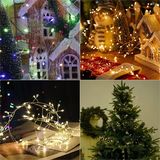 Cluster LED-Lichtersnoer Lumistra | Warmwit & Koudwit | 36 m Zilverdraad | Waterdicht IP44 | Voor Kerstmis, Bruiloft & Feest