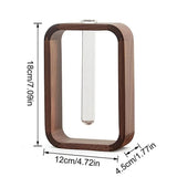 Houten Hydroponische Glazen Vaas – Elegante & Duurzame Plantenvaas voor Hydroponisch Tuinieren
