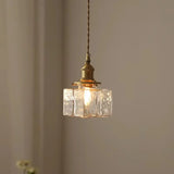 Vintage hanglampen van glas met messing afwerking