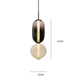 Hanglamp van gekandificeerd glas