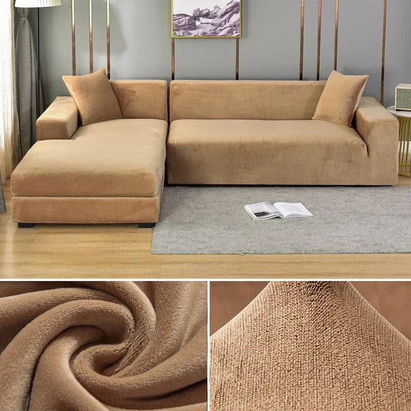 Stretch Velours Sofabekleding met luxe afwerking – Sofina