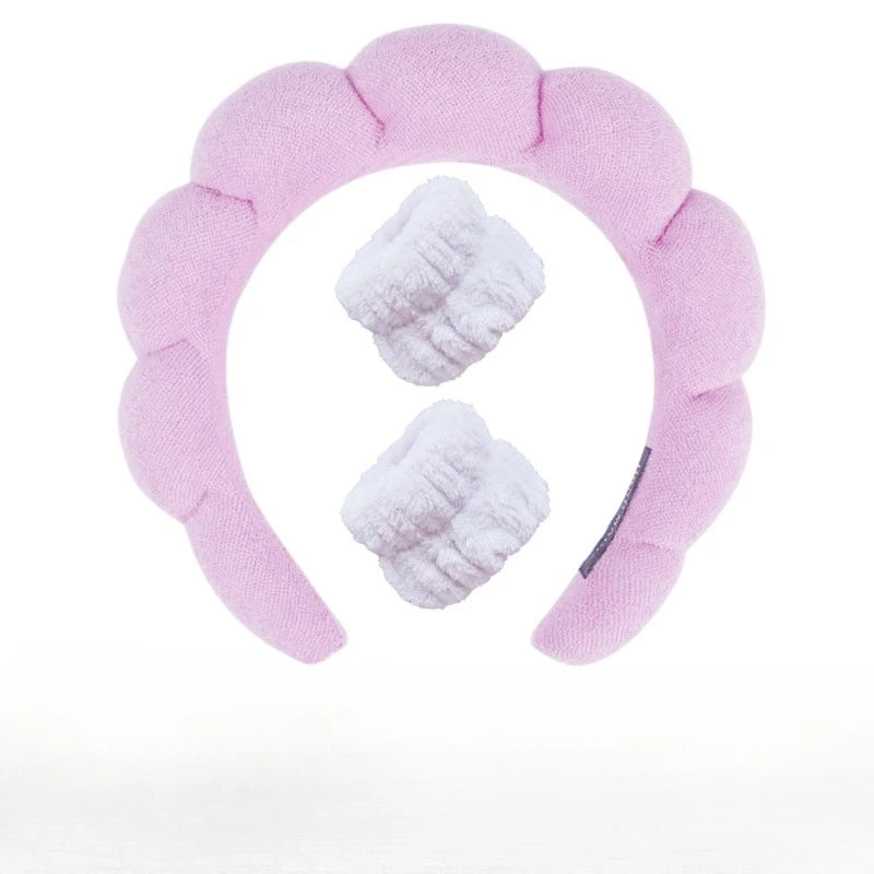 Plüsch Spa Hoofdband & Polsband Set - Fluffiea