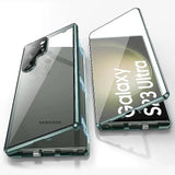 Metall Aluminiumlegering 360 Hoes met Veiligheidsvergrendeling voor Samsung Galaxy S24-S23 Serie