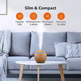 AeroMist Luchtbevochtiger 130 ml | Fluisterstil <35 dB | USB-aangedreven & LED-licht | Met Aroma-olie-functie