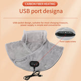 ThermoLiva Warmte Nek- & Schoudermassagekussen | USB-verwarmingskussen met Vibratie | 3 Temperatuurinstellingen & Timer | Zachte Pluche