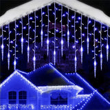 LED IJspegels Lichtjesketting | 8 Modi | Winter-Festoon Gordijn | Kerst- & Nieuwjaarsdecoratie 2025 | EU-Stekker