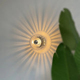 Elegante glazen plafondlamp met kristallen design