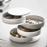 Velvira Sieradenbox draaibaar | 5 Etages met deksel | Stofdicht & Compact | Voor sieraden, haaraccessoires & make-up