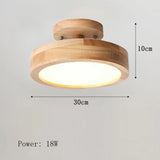 Moderne LED plafondlamp van hout