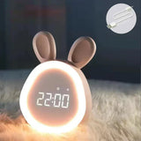 Schattige kinderwekker met LED-display, nachtlicht en alarm – Konijnenvorm voor jongens en meisjes, ideaal voor de kinderkamer en zacht ontwaken