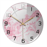 Stijlvolle Wandklok met Marmerstructuur – MarbleTime