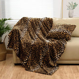 Fleece-deken LeoLuxe | Luipaardpatroon | Superzacht & Knuffelig | Flanel