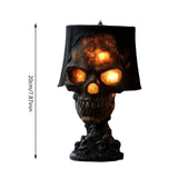 Gotische Tafel lamp SkullFire | Halloween schedel decoratie | LED Ambient Light | 20 x 11 x 11 cm