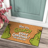 Kerstdeurmat met Grinch Ontwerp - Vrolijke Welkom voor de Feestdagen