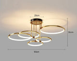 Moderne LED-hanglamp met ringen – plafondlamp met geometrische vorm