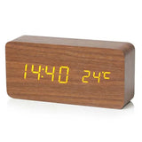 Sandsberg Digitale Houten Wecker | LED-Display | Modern Design | Stilvol | Milieuvriendelijk