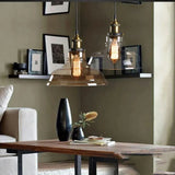 Industriële retro hanglamp met glas – Kappen van gerookt glas