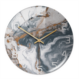 Stijlvolle Wandklok met Marmerstructuur – MarbleTime