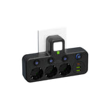 Meerdere stekkerdoos VOLTRIQ ProLine | 3–4 aansluitingen + 2× USB & 1× Type-C | 2500 W | Overspanningsbeveiliging & controle schakelaar
