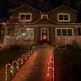 Kerst Zonne-energie Candy Cane Lichten - Stralende decoratie voor feestelijke avonden