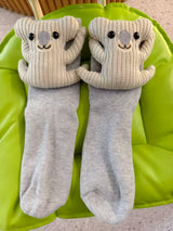 HUGFOOT – Knusse Huissokken met Schattige 3D-Dieraccent en Veilige Antislipzool