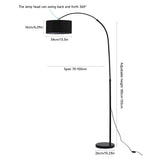Telescopische Booglamp – Verstelbare Staande Lamp – 12W LED Dimbaar – Modern Design voor Woonkamer & Slaapkamer