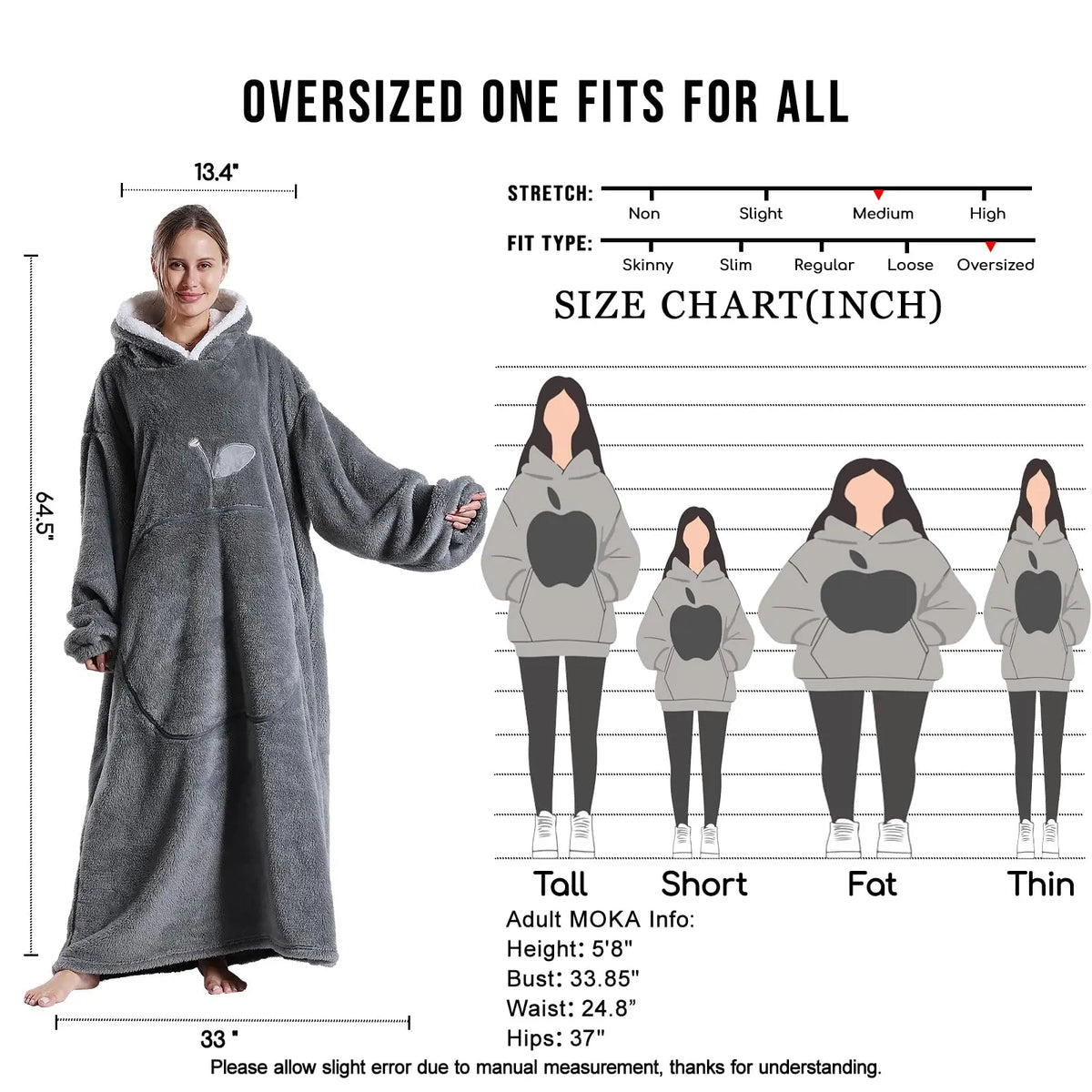 CozyHaven XXL Kapuzendecke | Zachte Sherpa Draagbare Deken met Mouwen & Zak | 140 cm | Unisex Winter Knuffeldeken