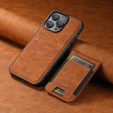 Leren Telefoon Hoes Voor Iphone Met Kaarthouder - Portemonnee - QualityLeather
