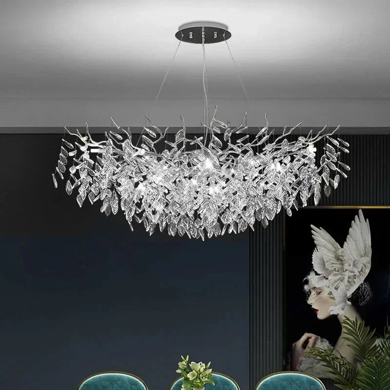 Aurelia luxe kristallen kroonluchter - Elegant ontwerp met takken en bladeren