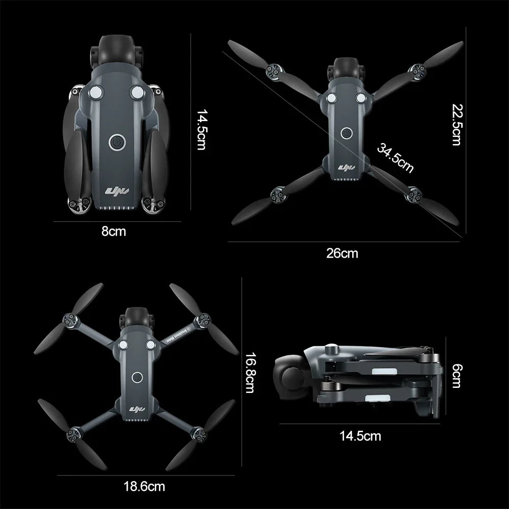 AeroPro Drone 4K UHD Dual Camera 5G WIFI Opvouwbare Quadcopter | Drone | Professionele Drone met Brushless Motor, FPV & Luchtfotografie