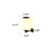 Zonne-energie LED Globe Wandlamp – Elegante Buitenlamp voor Paden & Ingangen
