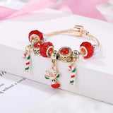 FROSTLET – Feestelijke Suikerriet Charm Armband met Verstelbare Zilveren Ketting