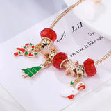 FROSTLET – Feestelijke Suikerriet Charm Armband met Verstelbare Zilveren Ketting
