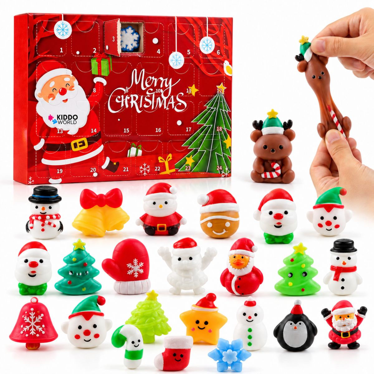 Kerst Squishy Adventskalender – 24 mysterieuze squishy speeltjes (3+ jaar)