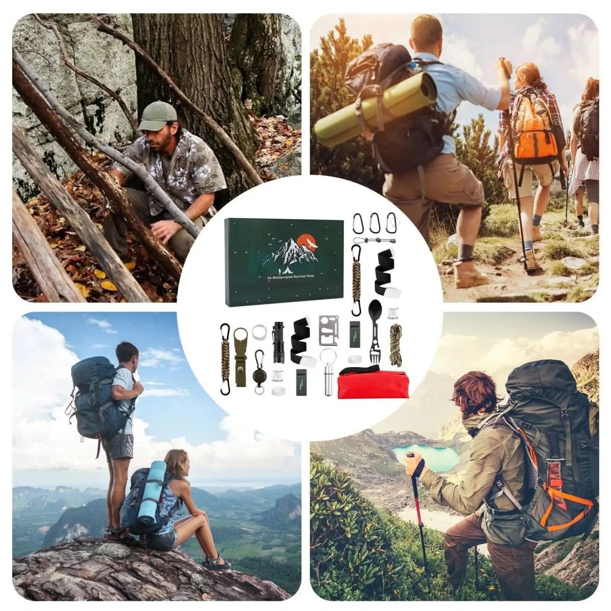 AdventureGear Adventskalender 2026 – 24 Outdoor-Hulpmiddelen