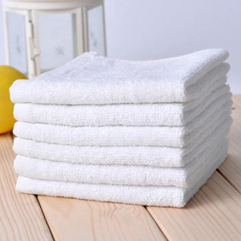 10 Stuks Witte Zachte Katoenen Gezicht Handdoek Hotel