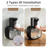 Automatische Zeepdispenser Foamello | Wandmontage | 500 ml | Oplaadbaar & contactloos | Sensorgestuurde schuimfunctie