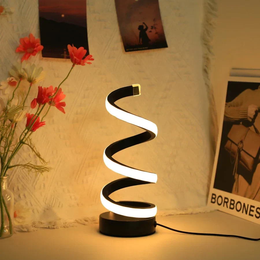 Moderne S-vormige Bureau Lamp - FlexiGlow