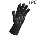 ThermaGrip Hittebestendige Grillhandschoen | Silicoon & Katoen | Antislip & vlamvertragend tot 800 °C | Voor Grill, Oven & BBQ | 1 stuk