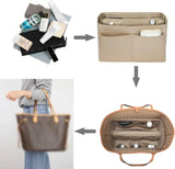TassenLuxe Organizer Inlay | Vilt inzet met rits | 15 vakken & sleutelhanger | Voor handtassen & shoppers