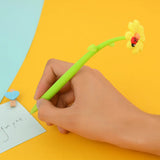 3x buigzame gelpennen in bloemenvorm | Pennen | Kawaii schrijfgerei voor kinderen of als prijsjes